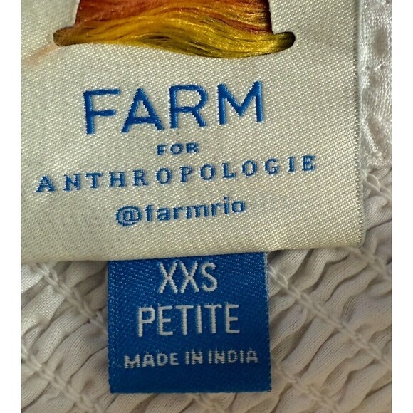 Farm Rio Anthropologie One-Shoulder A-Line Smocked Dress Women's Size XXS Petite - Picture 10 of 16